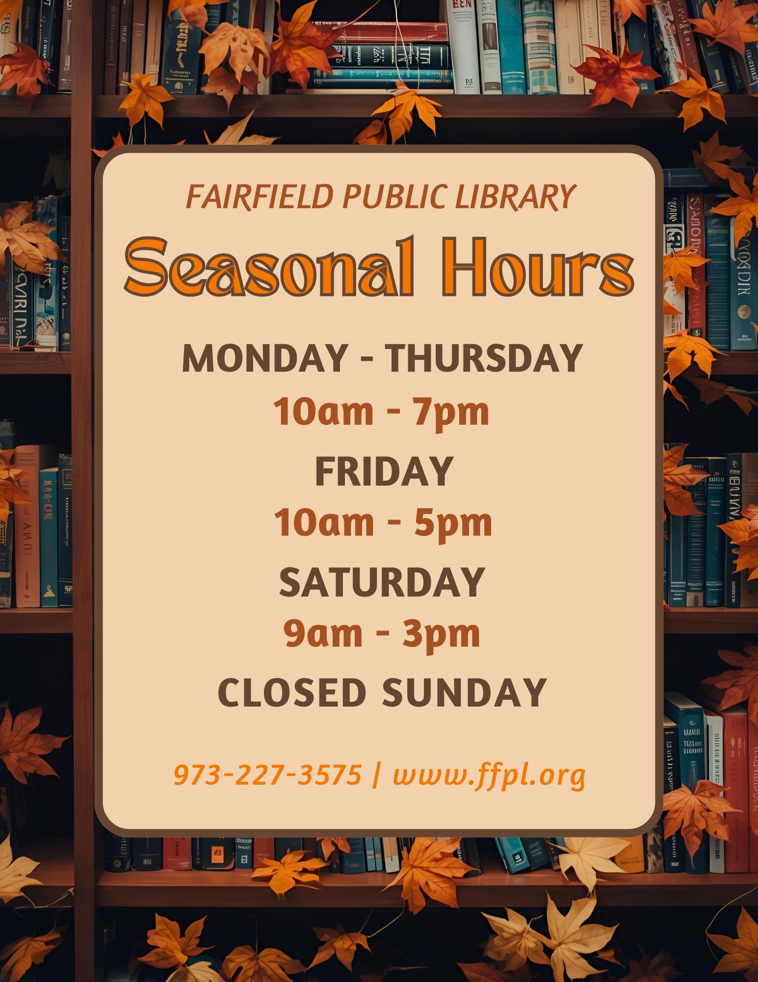 NEW LIBRARY HOURS_October 2025